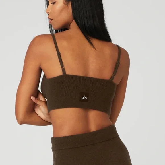 NWT Alo Yoga Cashmere Jet Set Bra, Size M - Picture 2 of 6